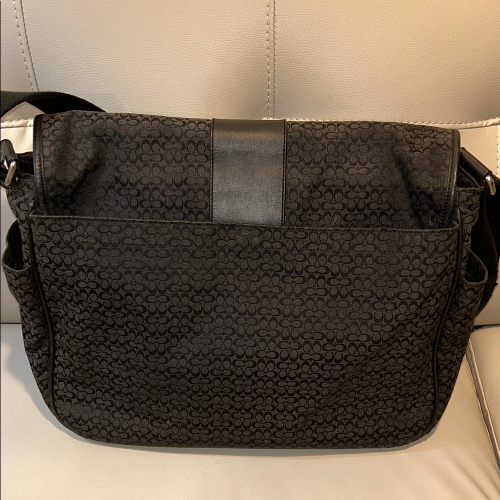 Coach Signature Hudson Laptop Black Men's Messenger Bag - Picture 7 of 16